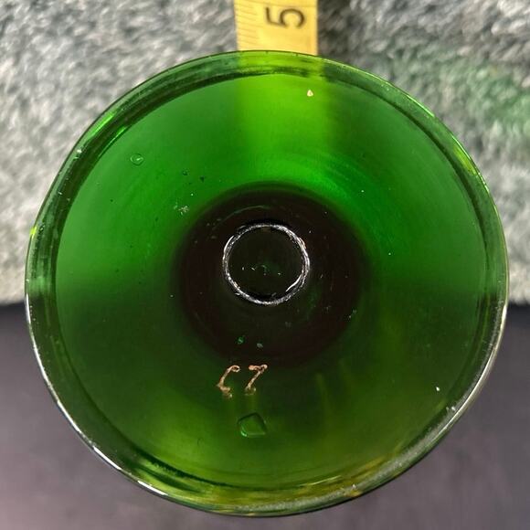 c1890 Moser Emerald Green Vase Gold Gilding Ruffle Top - Picture 8 of 11